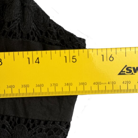 Vintage Victorian style Lou‑Ette Gothic Black Cotton Lace Dress Steampunk Vibe - Picture 7 of 11